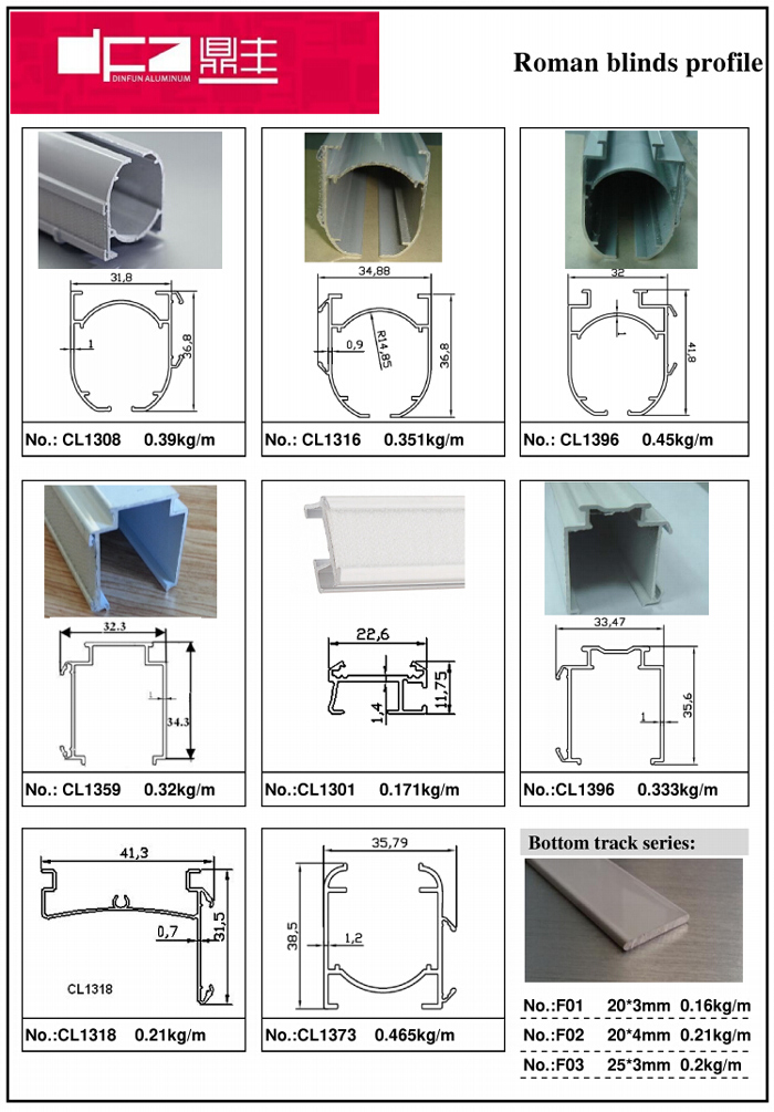 Aluminium curtain tracks