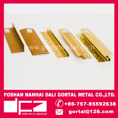 aluminum anodize golden tile trim