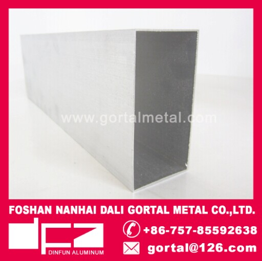 100x150 aluminum mill finish RHS square pipe