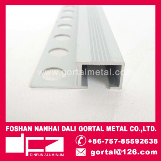 aluminum sqare polished silver tile trim