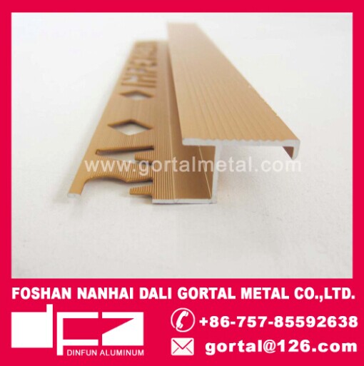 aluminum Z shape golden metal tile trim