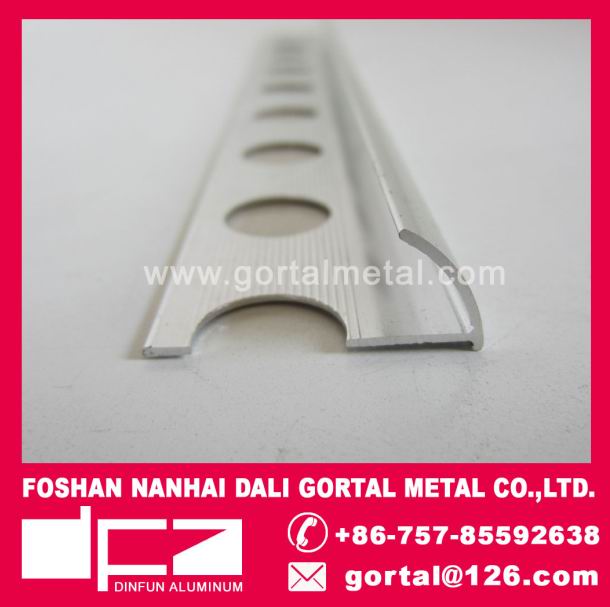 Aluminum round edge tile trim export to Italy