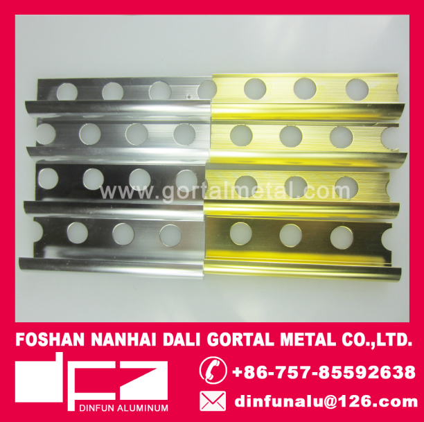 aluminum extruded polished silver tile trim export to Australia