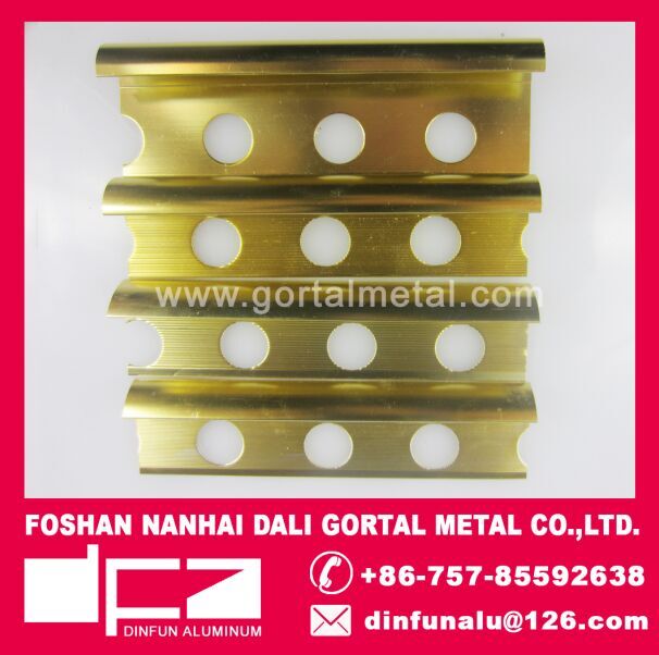 aluminum polished golden round edge flooring trim Italy