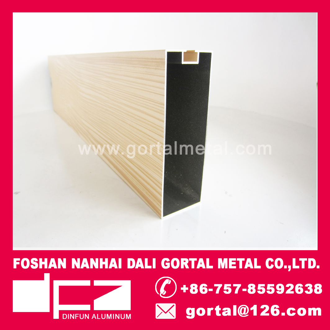 aluminum suspended ceiling 50X150X1.5 wood grain